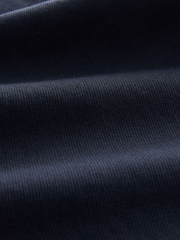 Navy Blue Straight Fit Belted Textured 5 Pocket Trousers - Image 10 of 10
