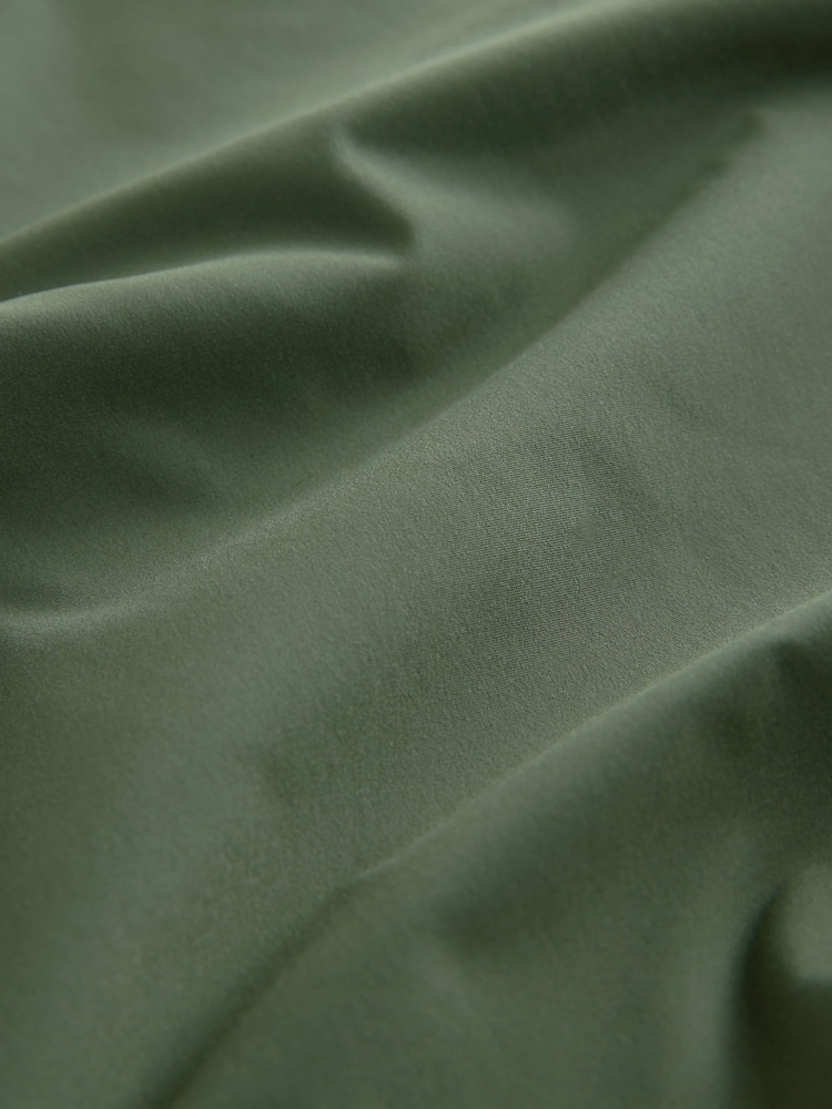 Khaki Green Lightweight Stretch Shacket - Image 10 of 10