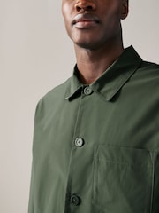 Khaki Green Lightweight Stretch Shacket - Image 5 of 10