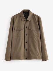 Natural Brown Twin Pocket Shacket - Image 5 of 11