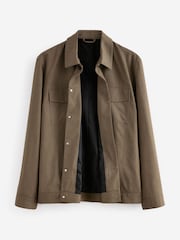 Natural Brown Twin Pocket Shacket - Image 6 of 11