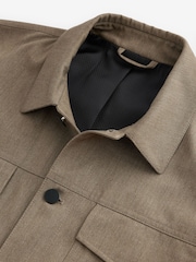 Natural Brown Twin Pocket Shacket - Image 8 of 11