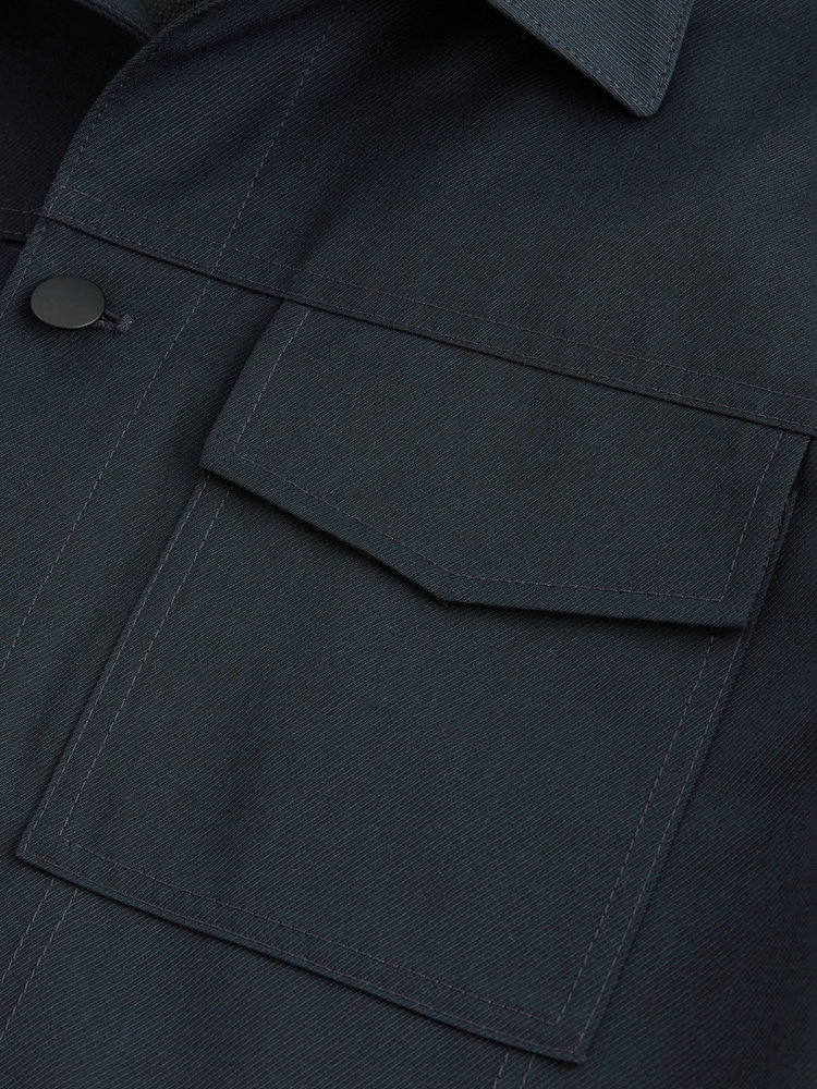 Navy Blue Twin Pocket Shacket - Image 12 of 12