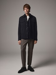 Navy Blue Twin Pocket Shacket - Image 2 of 12