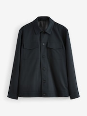 Navy Blue Twin Pocket Shacket - Image 6 of 12