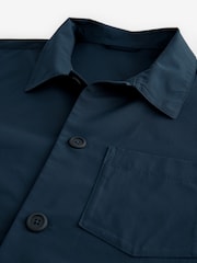Navy Blue Lightweight Stretch Shacket - Image 10 of 11