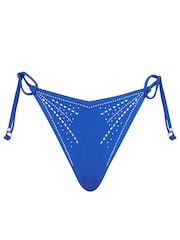 Ann Summers Cobalt Blue Summer Siren Side Tie Brazilian Bikini - Image 5 of 5