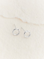 Sterling Silver Circle Stud Earrings - Image 1 of 5