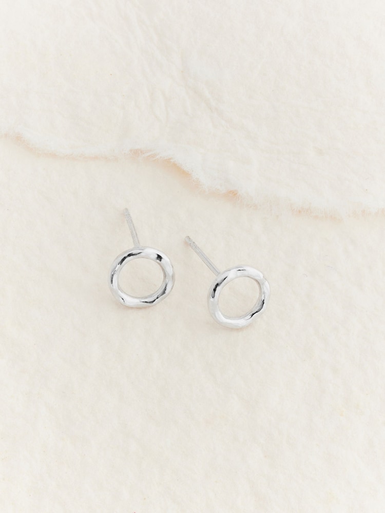 Sterling Silver Circle Stud Earrings - Image 1 of 5
