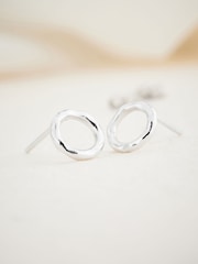 Sterling Silver Circle Stud Earrings - Image 5 of 5