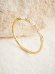 Gold Plated Sterling Silver Cubic Zirconia Delicate Ring - Image 1 of 2
