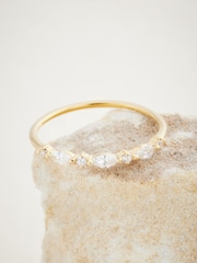 Gold Plated Sterling Silver Cubic Zirconia Delicate Ring - Image 2 of 2