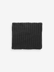 Black Ribbed Knitted Snood (1-16yrs) - Image 2 of 3