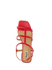 Dune London Red Ladi Skinny Strappy Sandals - Image 6 of 7