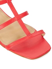 Dune London Red Ladi Skinny Strappy Sandals - Image 7 of 7