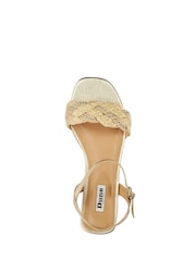 Dune London Gold Lastle Embellished Raffia Flat Sandals - Image 7 of 8
