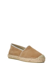 Dune London Brown Diamanté Trim Genivee Espadrilles - Image 3 of 7