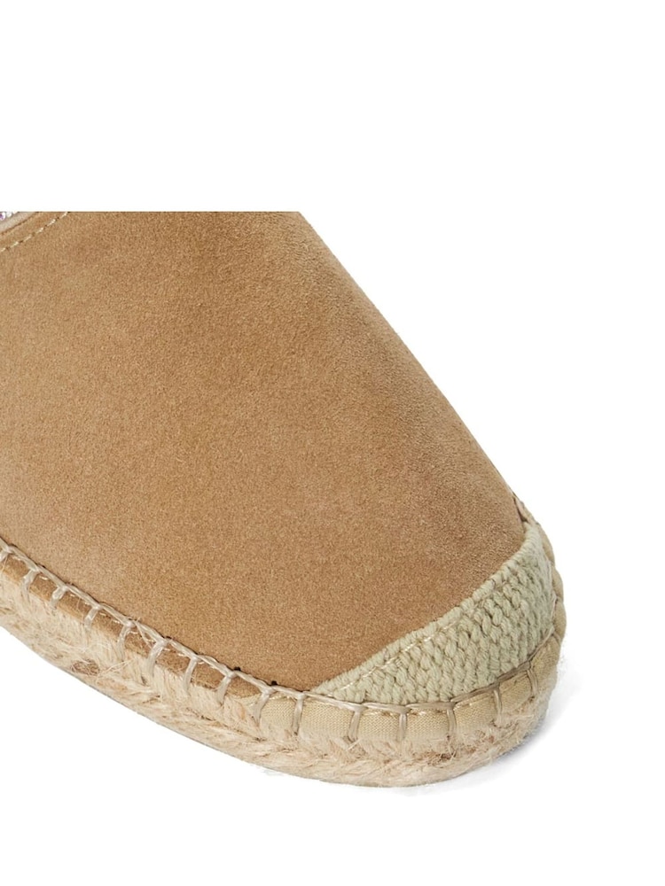 Dune London Brown Diamanté Trim Genivee Espadrilles - Image 7 of 7