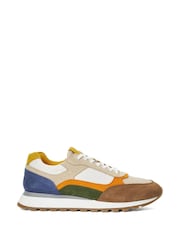 Dune London Brown Tetra Colourblock Retro Trainers - Image 3 of 7