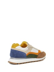 Dune London Brown Tetra Colourblock Retro Trainers - Image 4 of 7