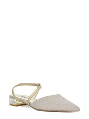 Dune London Gold Harlem Embellished Slingback Shoes - Image 1 of 6
