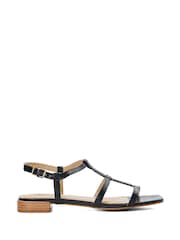 Dune London Black Ladi Skinny Strappy Sandals - Image 3 of 7