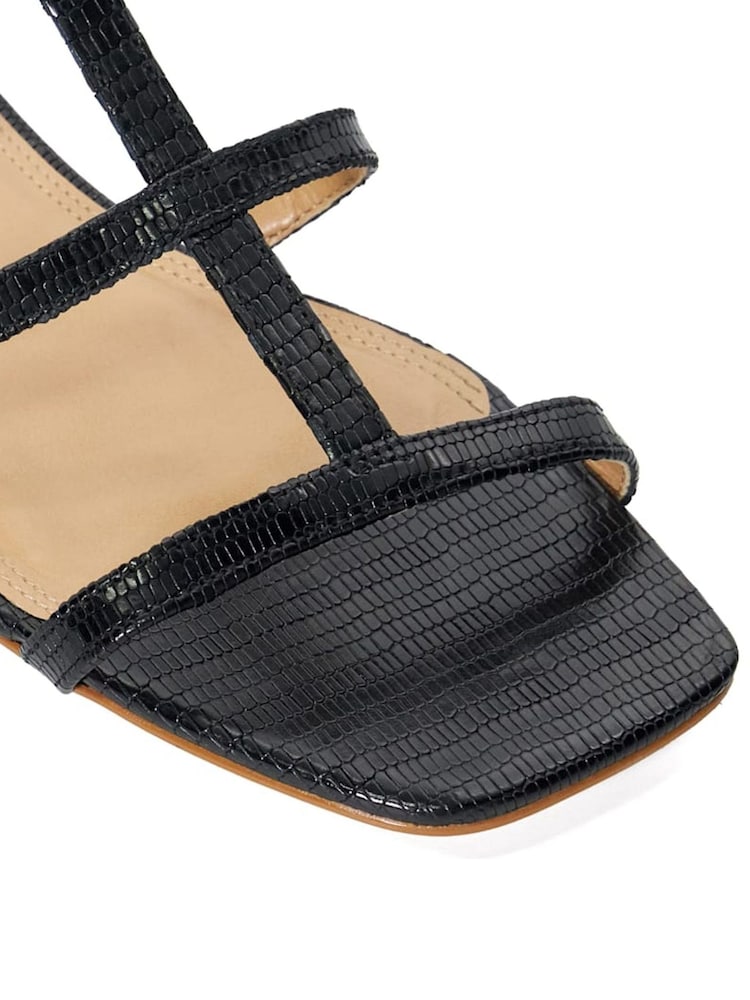 Dune London Black Ladi Skinny Strappy Sandals - Image 7 of 7