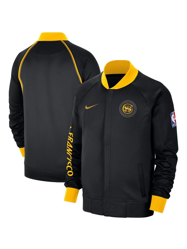 Fanatics Golden State Warriors City Edition Thermaflex Black Jacket - Image 1 of 3