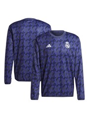 adidas Blue Real Madrid Pre Match Warm Top - Image 1 of 3
