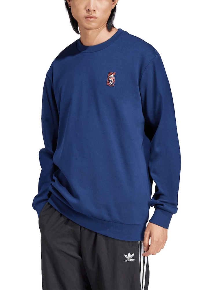 adidas Blue Juventus Cultural Stories 100% Cottton Sweater - Image 1 of 3