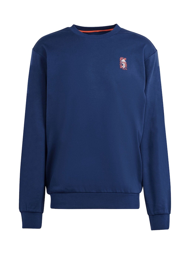 adidas Blue Juventus Cultural Stories 100% Cottton Sweater - Image 3 of 3 adidas Blue Juventus Cultural Stories 100% Cottton Sweater - Image 3 of 3