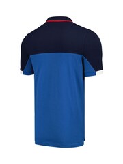 Fanatics Blue Barcelona Colour Block Polo Shirt - Image 3 of 3