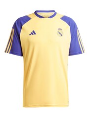 adidas Yellow Real Madrid Training Jersey T-Shirt - Image 2 of 3