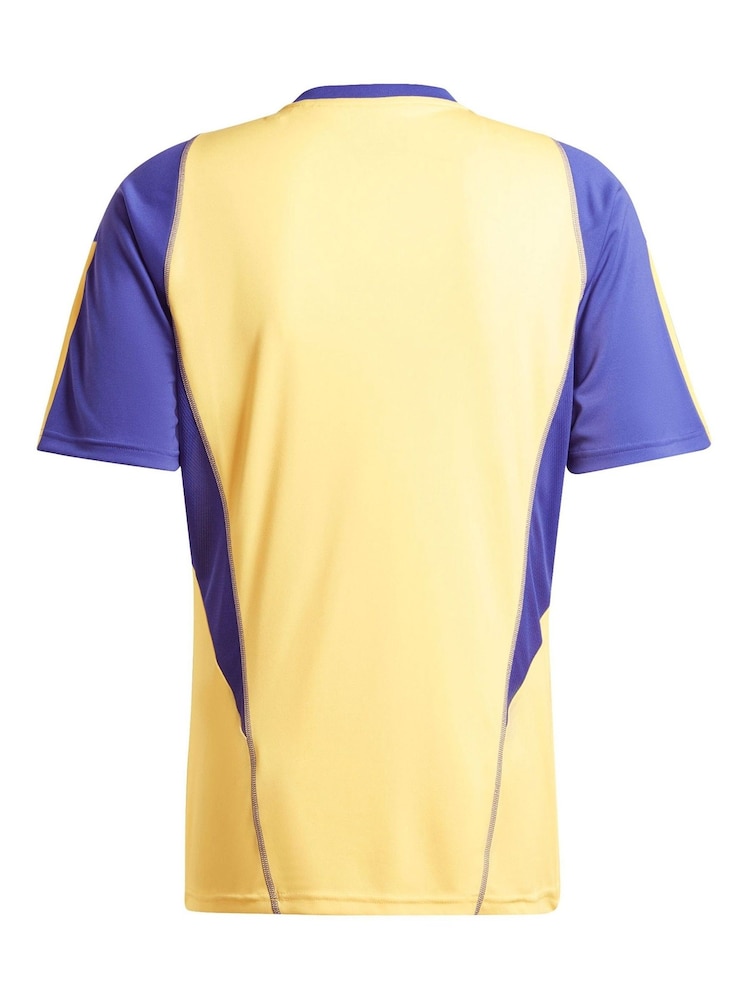 adidas Yellow Real Madrid Training Jersey T-Shirt - Image 3 of 3