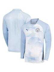 Puma Blue Manchester City Pre Match Sweat Top - Image 1 of 3