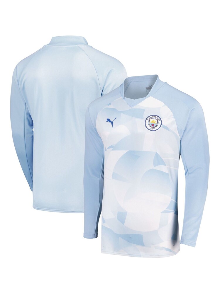 Puma Blue Manchester City Pre Match Sweat Top - Image 1 of 3