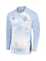 Puma Blue Manchester City Pre Match Sweat Top - Image 3 of 3