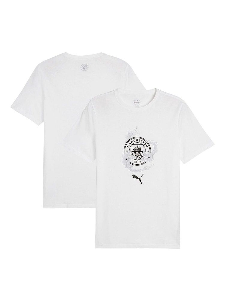 Puma White Manchester City Year of the Dragon T-Shirt - Image 1 of 3