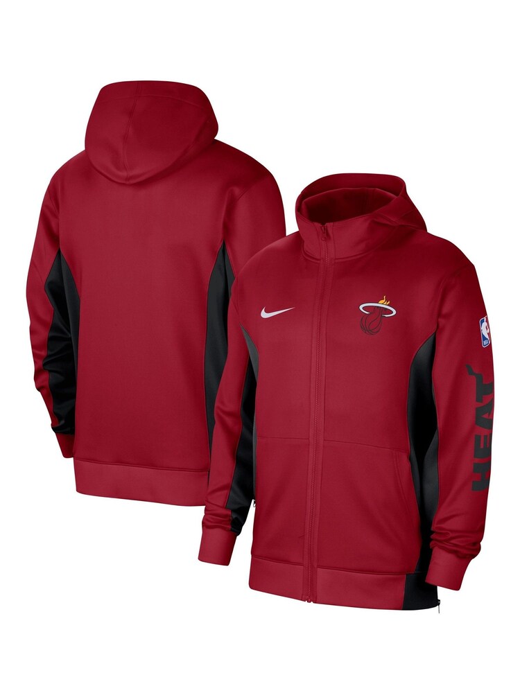 Fanatics Red Miami Heat Thermaflex Full Zip Hoodie - Image 1 of 3