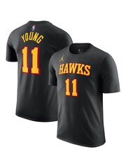 Fanatics 100% Cotton Atlanta Hawks Statement Name And Number Trae Young Black T-Shirt - Image 1 of 3