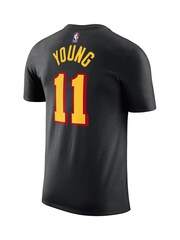Fanatics 100% Cotton Atlanta Hawks Statement Name And Number Trae Young Black T-Shirt - Image 2 of 3