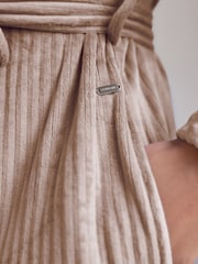 Champagne Supersoft Ribbed Dressing Gown - Image 4 of 7