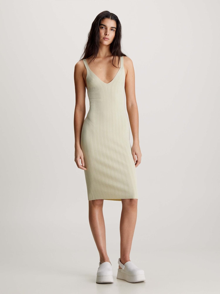 Calvin Klein Blue Zip Through Denim Dress - Image 1 of 1 Calvin Klein Blue Zip Through Denim Dress - Image 1 of 1