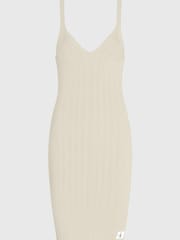 Calvin Klein Green Ribbed Label Sweater Dress - Image 3 of 6