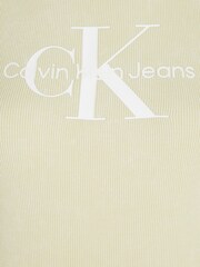 Calvin Klein Green Logo Rib Tank Top - Image 9 of 9