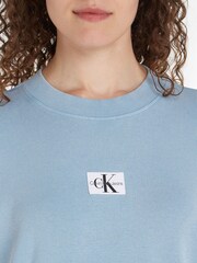Calvin Klein Blue Boyfriend Rib Label T-Shirt - Image 3 of 7