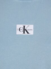 Calvin Klein Blue Boyfriend Rib Label T-Shirt - Image 7 of 7