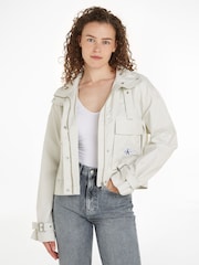 Calvin Klein Kurze Utility-Jacke mit Logo - Bild 1 von 6