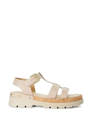 Dune London Pink Laplin T Bar Gladiator Sandals - Image 3 of 6