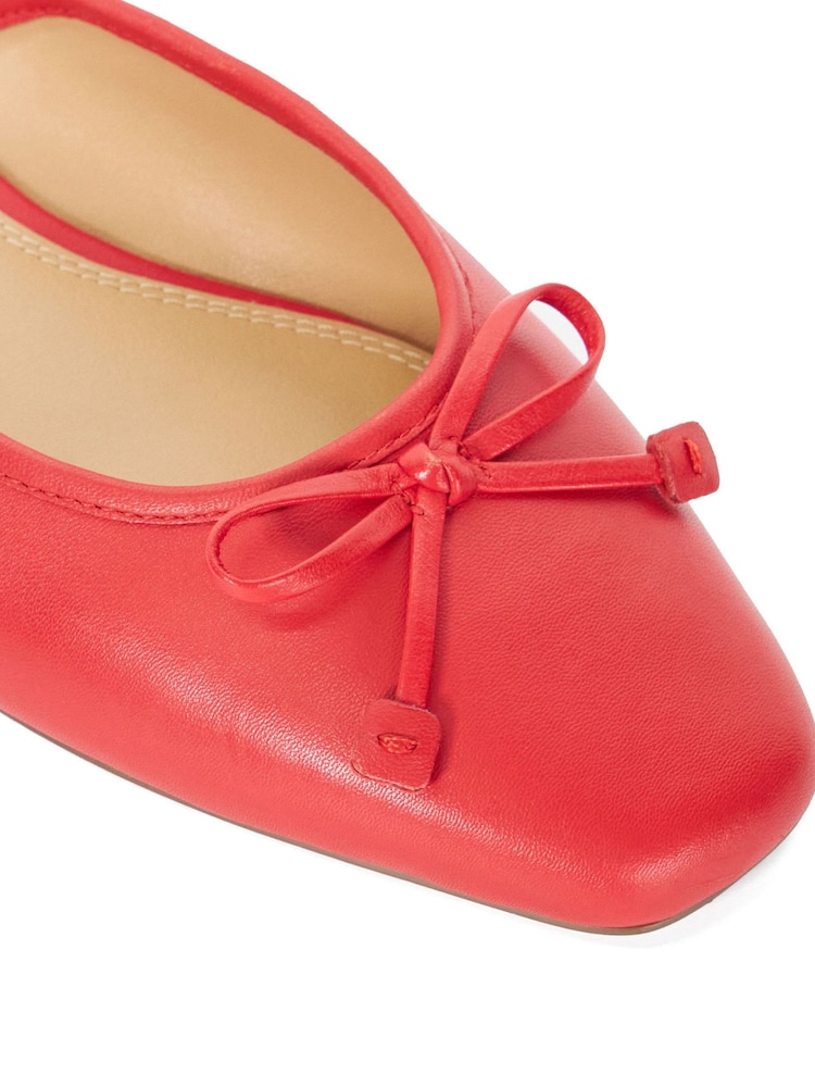 Dune London Red Haylas Ballerina Shoes - Image 7 of 7 Dune London Red Haylas Ballerina Shoes - Image 7 of 7